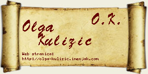 Olga Kulizić vizit kartica